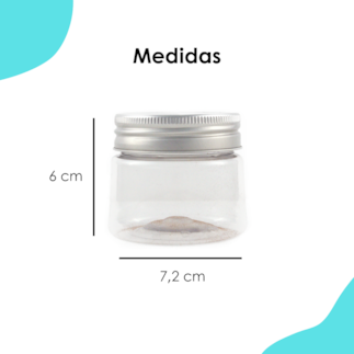 Pote PET Cônico 150ML Tampa Prata