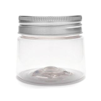 Pote PET Cônico 150ML Tampa Prata