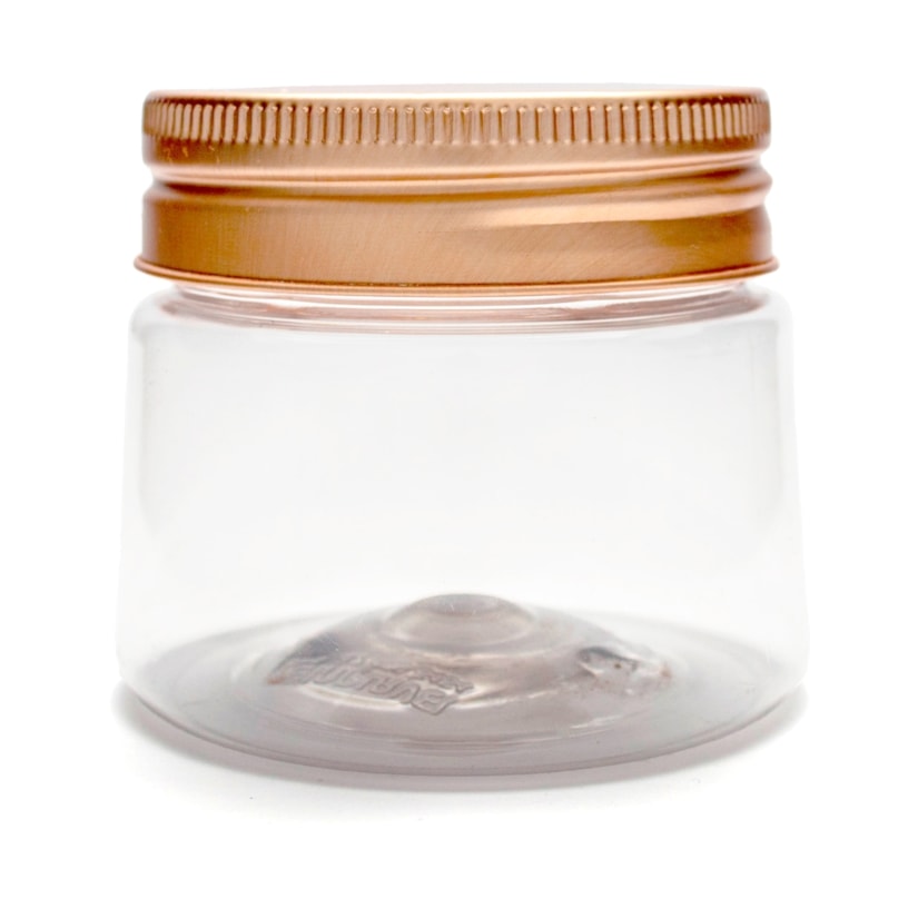 Pote PET Cônico 150ML  Tampa Rose Gold