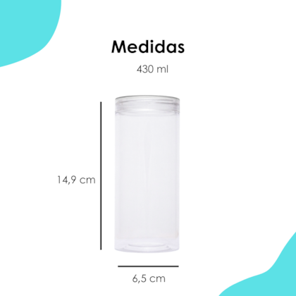 Pote PET Cristal 430ML