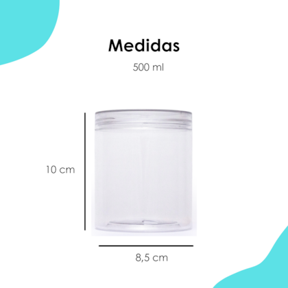 Pote PET Cristal 500ML