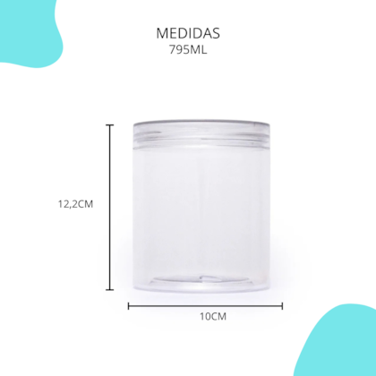 Pote PET Cristal 795ML