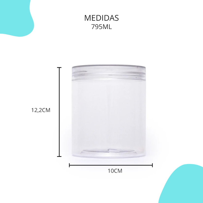 Pote PET Cristal 795ML