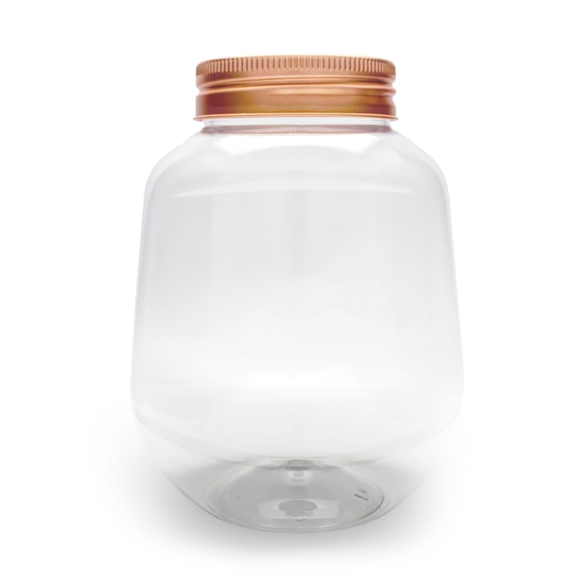 Pote PET Oval 715ML Tampa Rose Gold