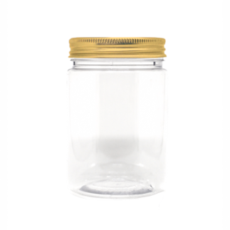 Pote Pet Redondo 260ML Tampa Ouro