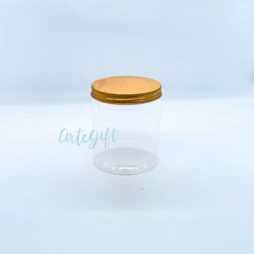 Pote Pet Redondo 800ML - Tampa Ouro
