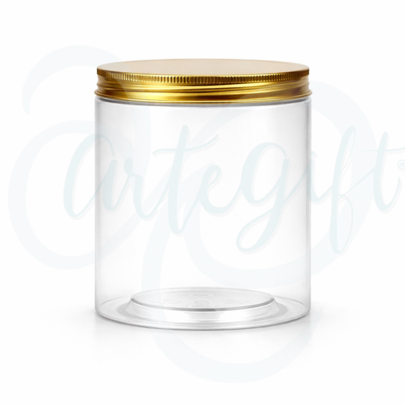 Pote Pet Redondo 800ML - Tampa Ouro