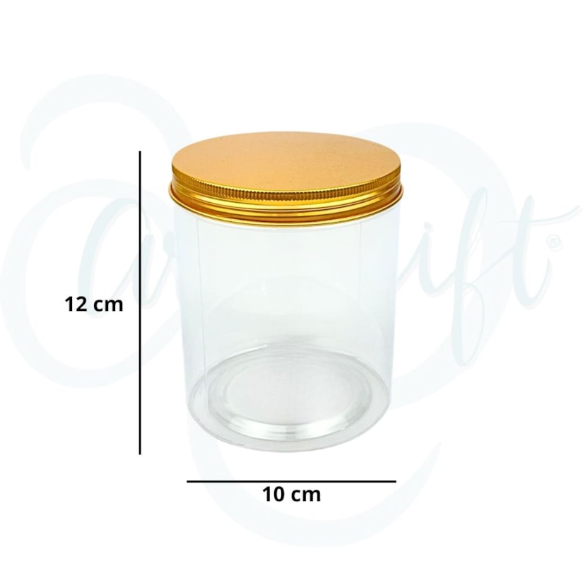 Pote Pet Redondo 800ML - Tampa Ouro