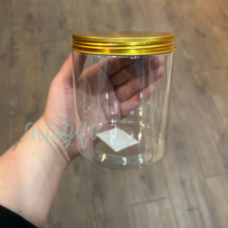 Pote Pet Redondo 800ML - Tampa Ouro