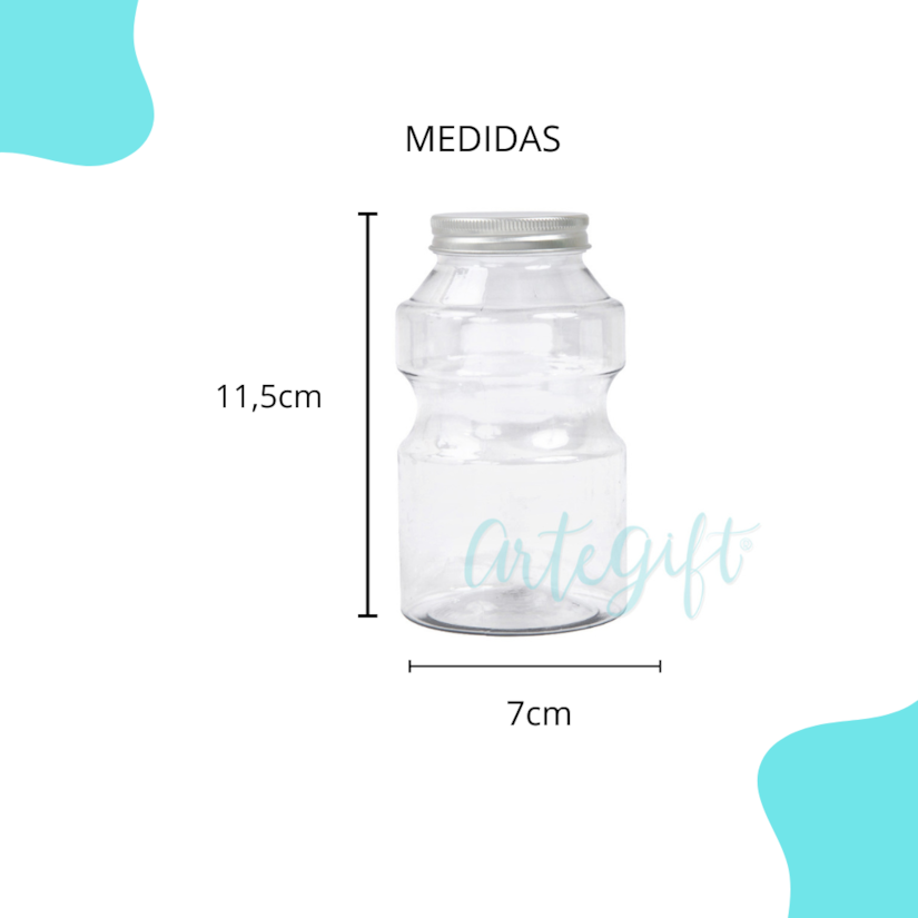 Pote Yakult 350ML Tampa Prata