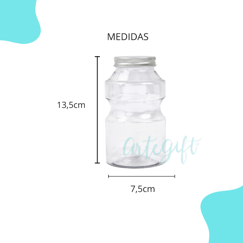 Pote Yakult 500ML Tampa Prata