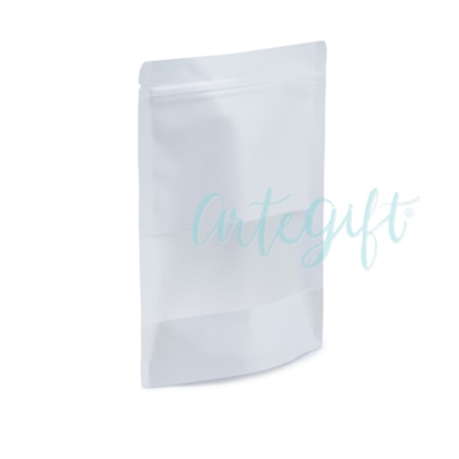 Saco Pouch Branco c/ Visor 14x20CM