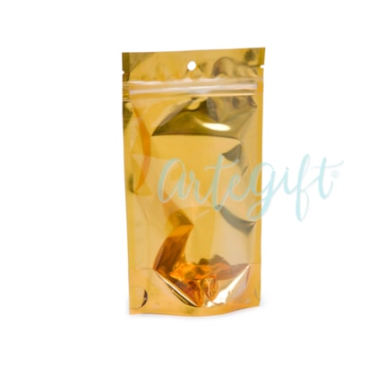 Saco Pouch Dourado c/ Visor 10x18CM