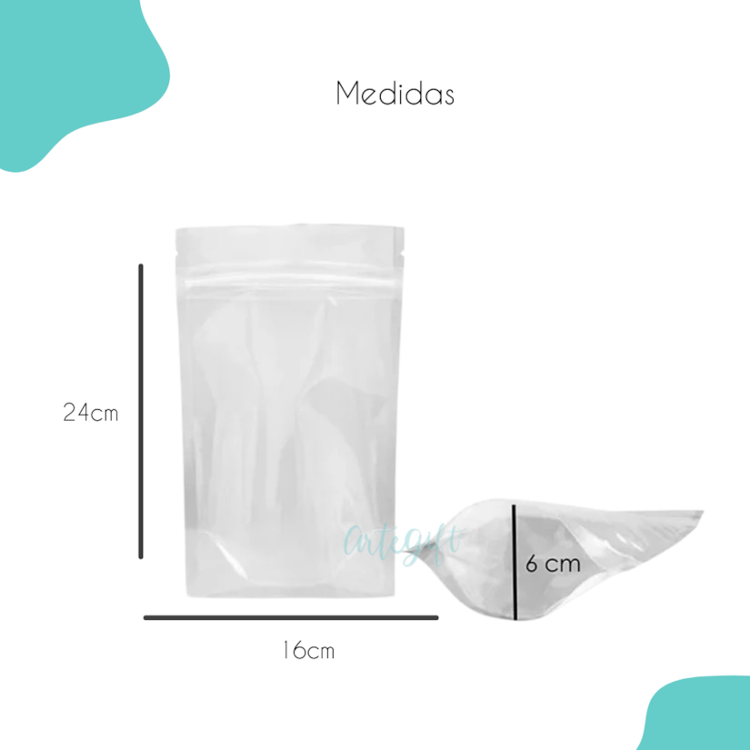 Saco Pouch Incolor 16x24 c/12 Unidades