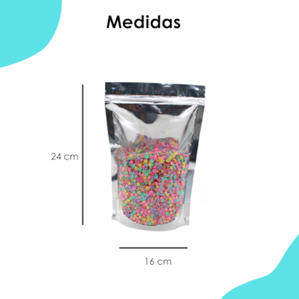 Saco Pouch Prata c/ Visor 16x24CM