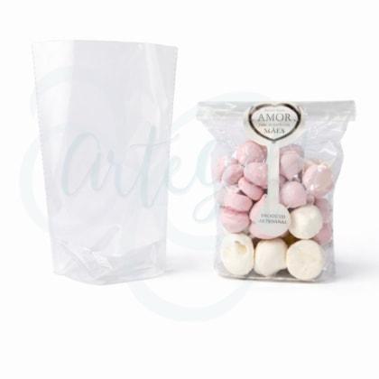 Saco Transparente c/ Base 15X25CM