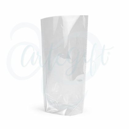 Saco Transparente Com Base 20Cm X 30Cm - 50 Unidades
