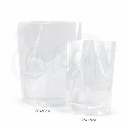 Saco Transparente Com Base 20Cm X 30Cm - 50 Unidades
