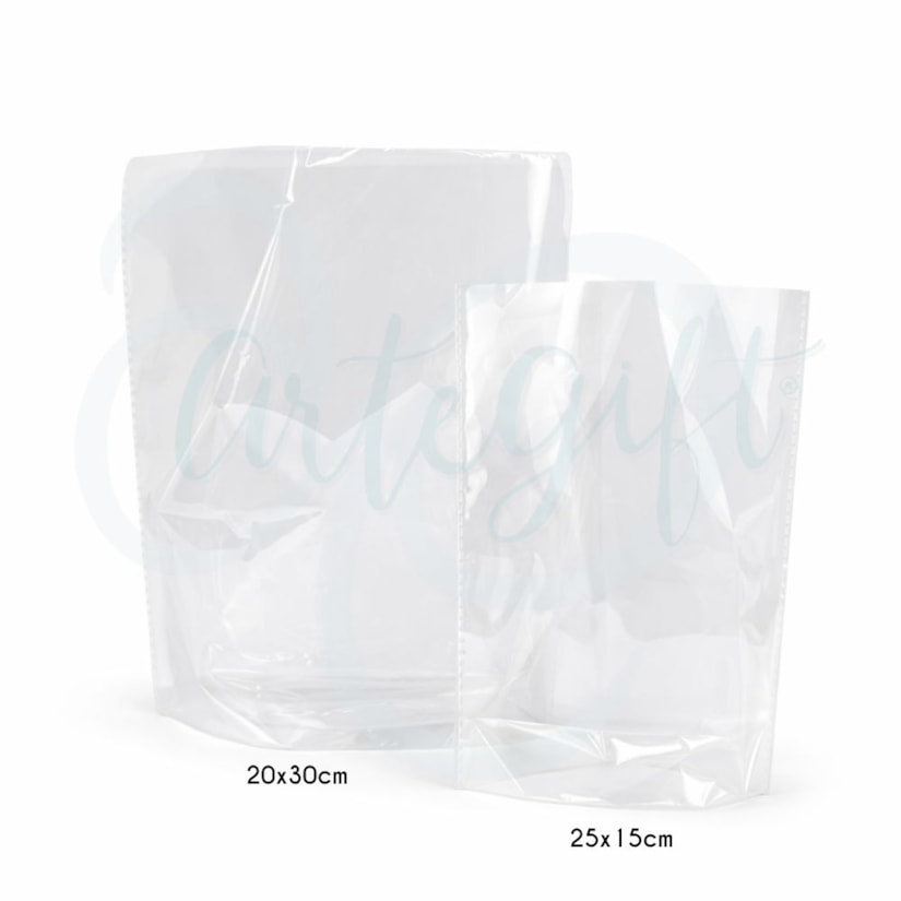 Saco Transparente Com Base 20Cm X 30Cm - 50 Unidades
