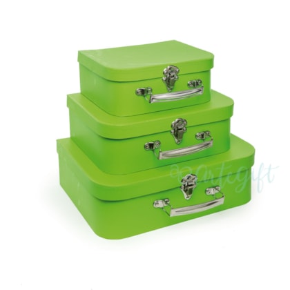 Trio De Maletas Verde  - KIT P/M/G