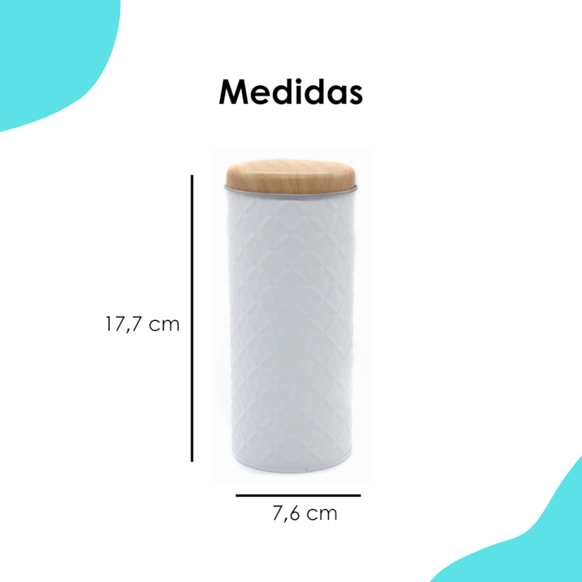 Tubo Lata  Slim Texturizada Branca